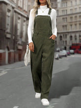 EMERY ROSE Women's Solid Color Casual Wide Leg Jumpsuit With Pockets, Summer